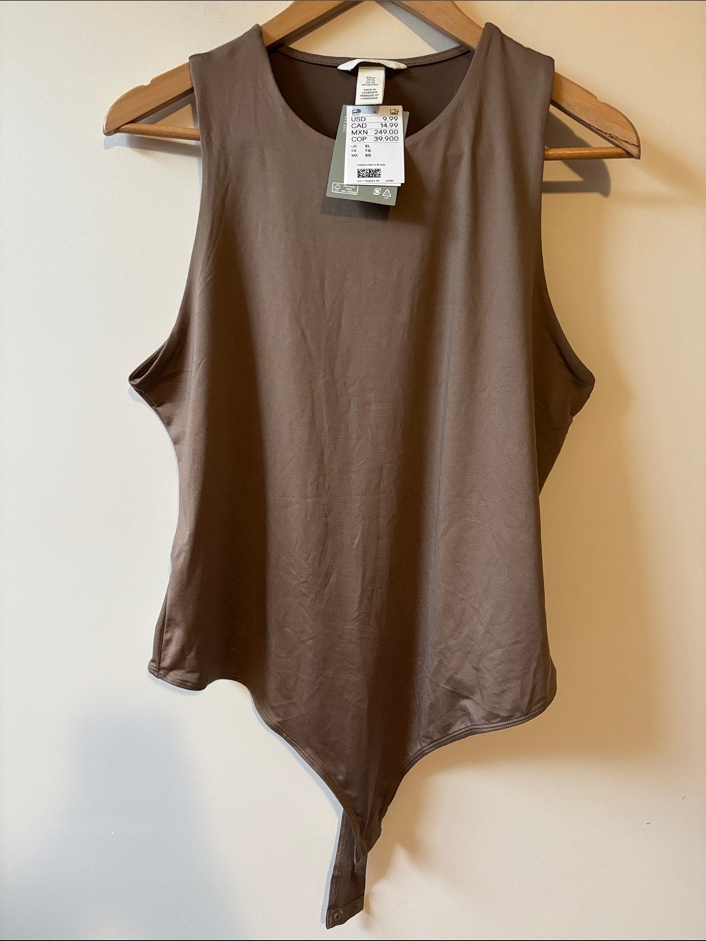 H&M Snap-Front Tank Top - Brown NWT